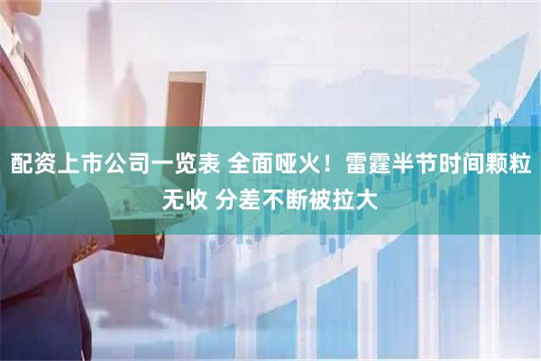 配资上市公司一览表 全面哑火！雷霆半节时间颗粒无收 分差不断被拉大